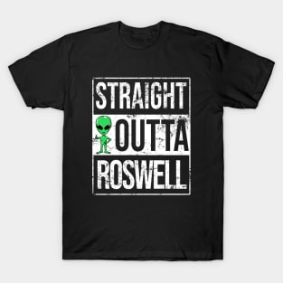 Straight Outta Roswell NM Funny Alien UFO T-Shirt